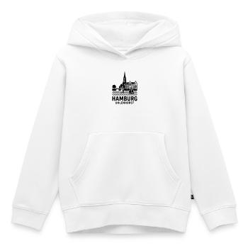 Hamburg Uhlenhorst Silhouette Alster - Kinder Premium Organic Hoodie - Weiß - Vorne - AI Model Kid Female (0cm)