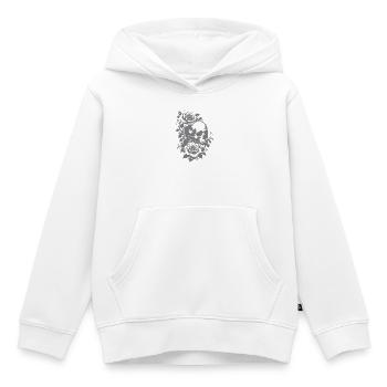  Skull with roses - Kids Premium Organic Hoodie - white - Front - AI Model Kid Female (0cm)