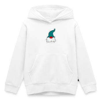 blauer_wichtel_21 - Kinder Premium Organic Hoodie - Weiß - Vorne - AI Model Kid Female (0cm)