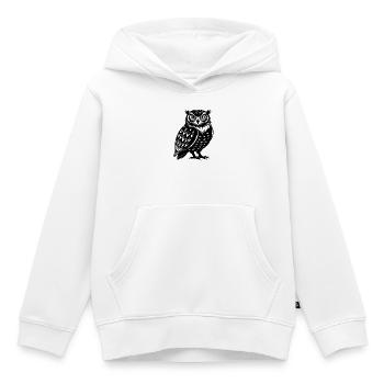 Chouette des neiges - Sweat Premium à capuche enfant bio - blanc - Devant - AI Model Kid Female (0cm)