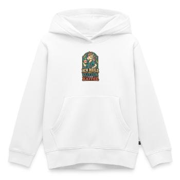 Einhorn Pflege Glitzer Kaffee Shirt - Kinder Premium Organic Hoodie - Weiß - Vorne - AI Model Kid Female (0cm)