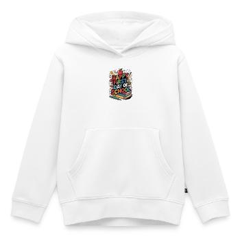 Bon premier jour d’école Livres - Sweat Premium à capuche enfant bio - blanc - Devant - AI Model Kid Female (0cm)