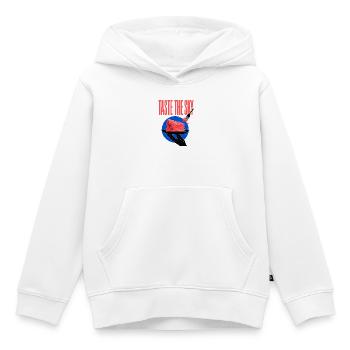  Taste the Sky – Wolkenkuchen - Kinder Premium Organic Hoodie - Weiß - Vorne - AI Model Kid Female (0cm)
