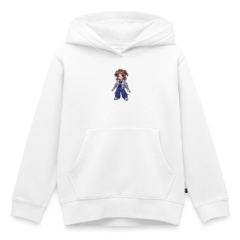 Star girl in a shiny bomber jacket - Kids Premium Organic Hoodie - white - Front - AI Model Kid Female (0cm)
