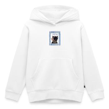 French Bulldog Came Late Retro Humor - Kinder Premium Organic Hoodie - Weiß - Vorne - AI Model Kid Female (0cm)
