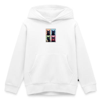 Katzen Bombay Katze - Kinder Premium Organic Hoodie - Weiß - Vorne - AI Model Kid Female (0cm)
