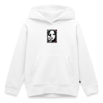 Gothisches Maskenporträt - Kinder Premium Organic Hoodie - Weiß - Vorne - AI Model Kid Female (0cm)