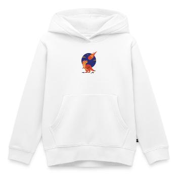 Die Lage ist nicht optimal - Dinosaurier Meteorit - Kinder Premium Organic Hoodie - Weiß - Vorne - AI Model Kid Female (0cm)