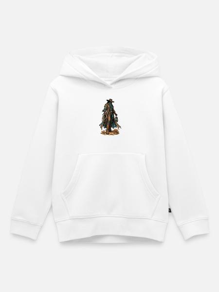 Wüsten-Cowboy mit Laterne - Kinder Premium Organic Hoodie - Weiß