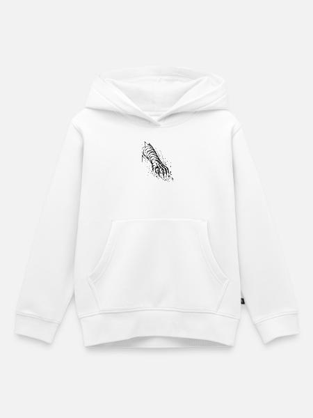 Tiger Pfote - Kinder Premium Organic Hoodie - Weiß