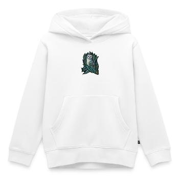 Eulenküken im grünen Wirbel - Kinder Premium Organic Hoodie - Weiß - Vorne - AI Model Kid Female (0cm)