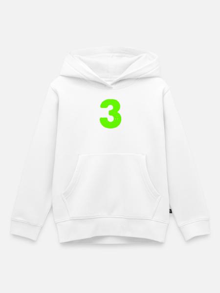 3 - Kinder Premium Organic Hoodie - Weiß