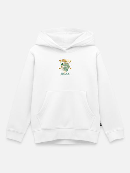 Turkey Squad Herbstdesign - Kinder Premium Organic Hoodie - Weiß