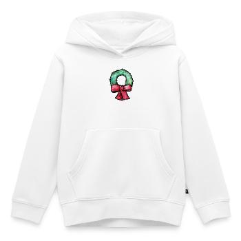 Grüne Afro-Krone mit roter Schleife - Kinder Premium Organic Hoodie - Weiß - Vorne - AI Model Kid Female (0cm)