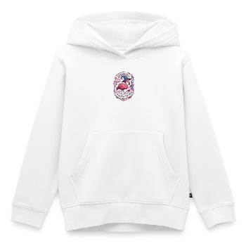 Böser Flamingo-Zauberer Retro-Magier - Kinder Premium Organic Hoodie - Weiß - Vorne - AI Model Kid Female (0cm)