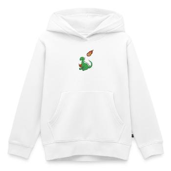 Nur noch ein Buch Dinosaurier - Kinder Premium Organic Hoodie - Weiß - Vorne - AI Model Kid Female (0cm)