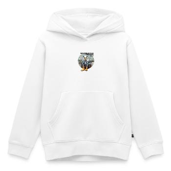 Böse Möwen - Leute schubsen - Kinder Premium Organic Hoodie - Weiß - Vorne - AI Model Kid Female (0cm)