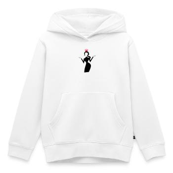Mannequin - Sweat Premium à capuche enfant bio - blanc - Devant - AI Model Kid Female (0cm)