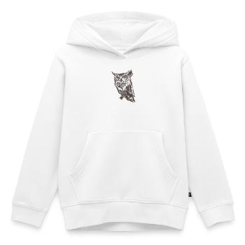 Eule - Kinder Premium Organic Hoodie - Weiß - Vorne - AI Model Kid Female (0cm)