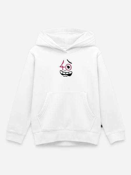 Au weia, 40 Jahre ! - Kinder Premium Organic Hoodie - Weiß