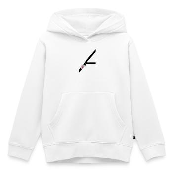 La ceinture de sécurité - Sweat Premium à capuche enfant bio - blanc - Devant - AI Model Kid Female (0cm)