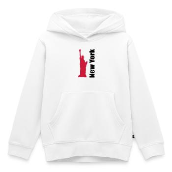 New York - Kinder Premium Organic Hoodie - Weiß - Vorne - AI Model Kid Female (0cm)