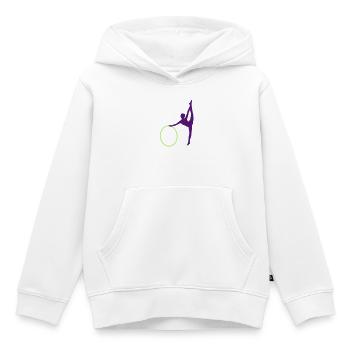 Gymnastique rythmique - Sweat Premium à capuche enfant bio - blanc - Devant - AI Model Kid Female (0cm)