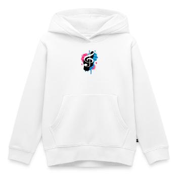 une clé de sol comme un graffiti - Sweat Premium à capuche enfant bio - blanc - Devant - AI Model Kid Female (0cm)