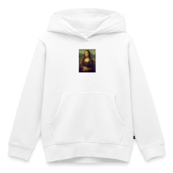 Mona Lisa 8-Bit Pixel Gemälde Leonardo da Vinci - Kinder Premium Organic Hoodie - Weiß - Vorne - AI Model Kid Female (0cm)