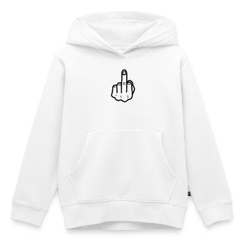middlefinger Mittelfinger - Kinder Premium Organic Hoodie - Weiß - Vorne - AI Model Kid Female (0cm)