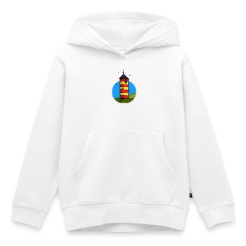 Leuchtturm Pilsum Wahrzeichen - Kinder Premium Organic Hoodie - Weiß - Vorne - AI Model Kid Female (0cm)