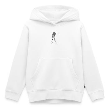 biathlon - Sweat Premium à capuche enfant bio - blanc - Devant - AI Model Kid Female (0cm)