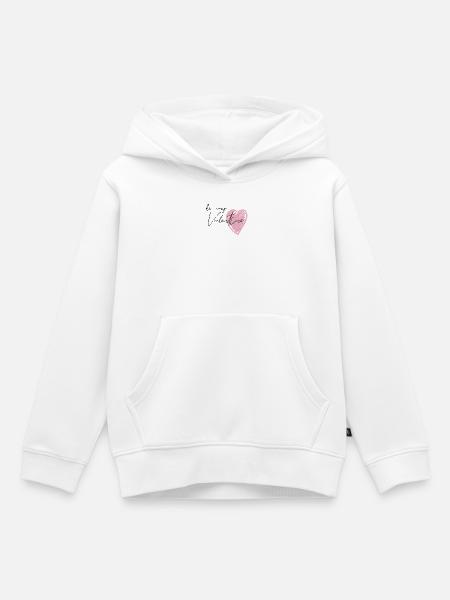 Be my valentine - Kinder Premium Organic Hoodie - Weiß
