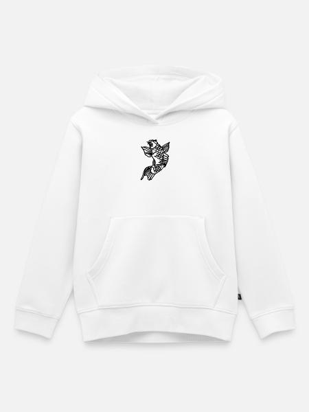 Carpe koi - Sweat Premium à capuche enfant bio - blanc