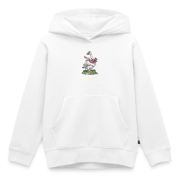 Oie au ruban rose - Sweat Premium à capuche enfant bio - blanc - Devant - AI Model Kid Female (0cm)