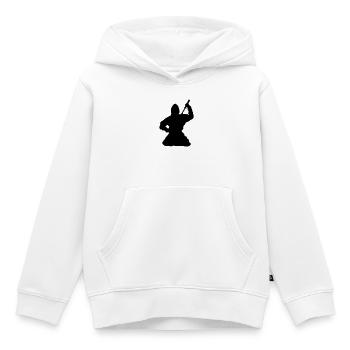 Ninja Espion ou assassin japonais - Sweat Premium à capuche enfant bio - blanc - Devant - AI Model Kid Female (0cm)
