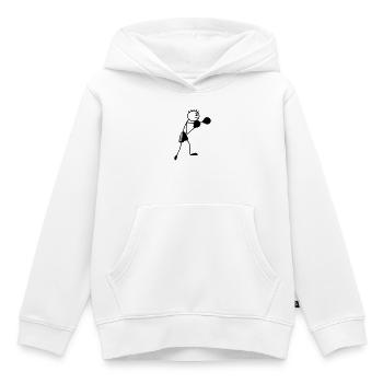 Boxfigur Strichmännchen - Kinder Premium Organic Hoodie - Weiß - Vorne - AI Model Kid Female (0cm)