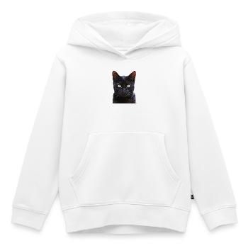Cat black cat cats cat cats - Kids Premium Organic Hoodie - white - Front - AI Model Kid Female (0cm)