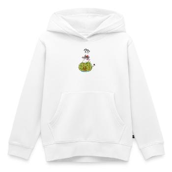 Vache au buisson : design drôle d’animal - Sweat Premium à capuche enfant bio - blanc - Devant - AI Model Kid Female (0cm)