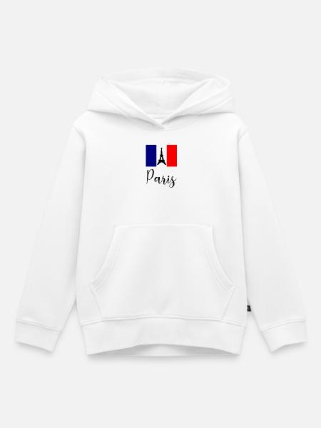 PARIS. HAUPTSTADT. STADT. FRANKREICH. PARISER. PARIS - Kinder Premium Organic Hoodie - Weiß