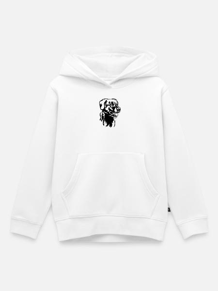 Labrador Kopf - Kinder Premium Organic Hoodie - Weiß