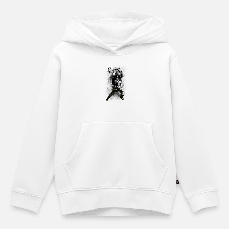 Viking Warrior - Sweat Premium à capuche enfant bio - blanc