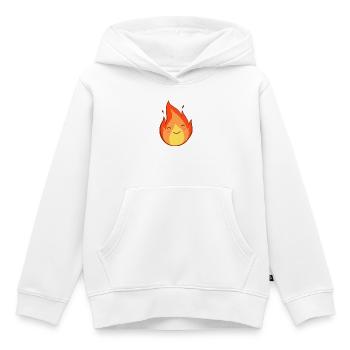 Warmth of the fire animal motif - Kids Premium Organic Hoodie - white - Front - AI Model Kid Female (0cm)