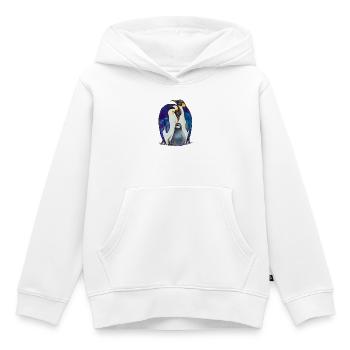 Süße Pinguine mit Sternenhimmel - Kinder Premium Organic Hoodie - Weiß - Vorne - AI Model Kid Female (0cm)