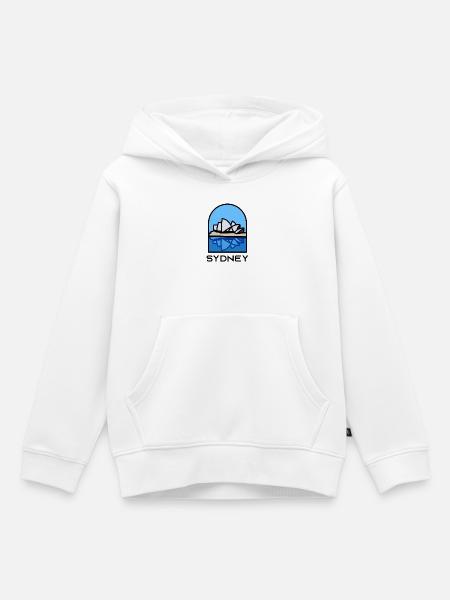 Sydney - Opernhaus - Kinder Premium Organic Hoodie - Weiß