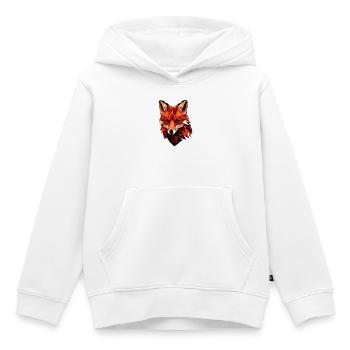 Stylized fox, Geometric - Kids Premium Organic Hoodie - white - Front - AI Model Kid Female (0cm)
