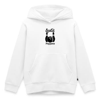 Bowling Wortspiel - Kinder Premium Organic Hoodie - Weiß - Vorne - AI Model Kid Female (0cm)