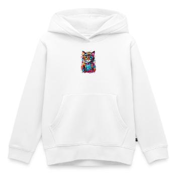 Süße Katze - Kinder Premium Organic Hoodie - Weiß - Vorne - AI Model Kid Female (0cm)