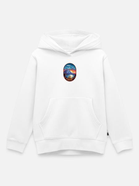 Camping Zeit - Kinder Premium Organic Hoodie - Weiß