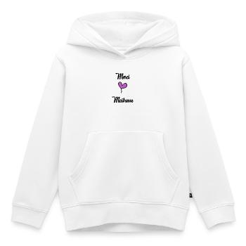 DANKE, HERRIN - Kinder Premium Organic Hoodie - Weiß - Vorne - AI Model Kid Female (0cm)